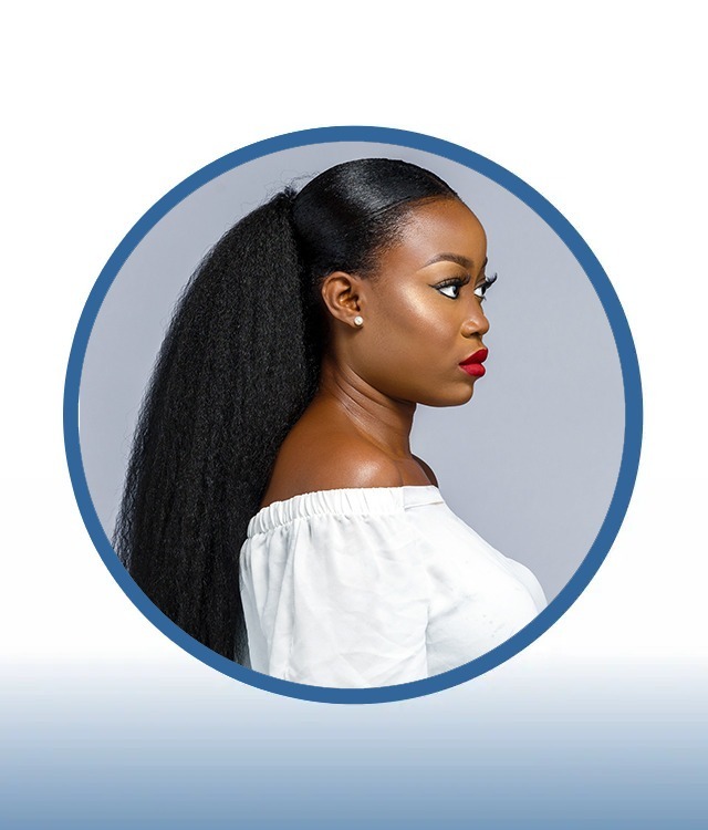 Kinky Straight Ponytails