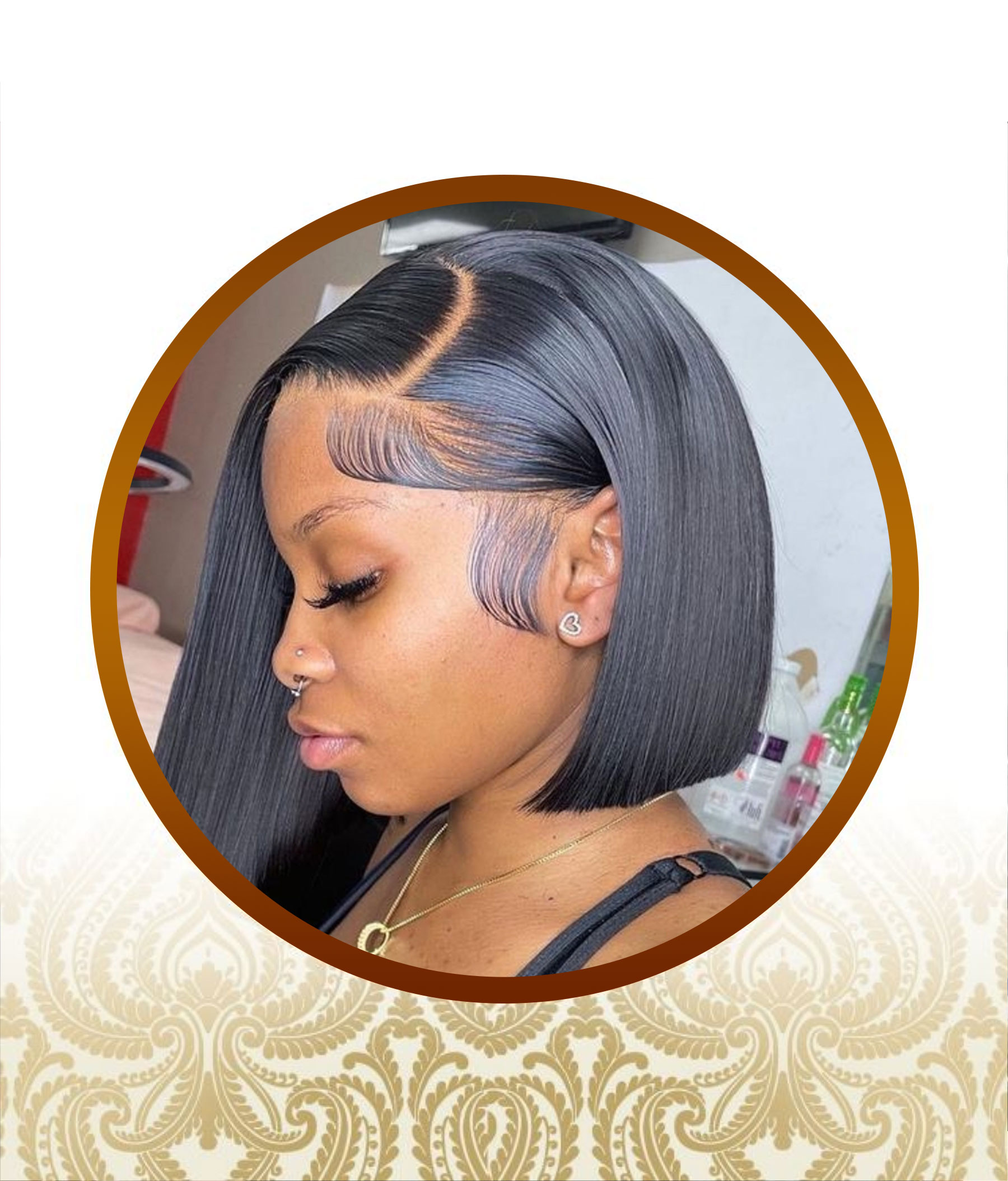 Exotic Straight Remi Single-Drawn Full Lace Frontal Unit
