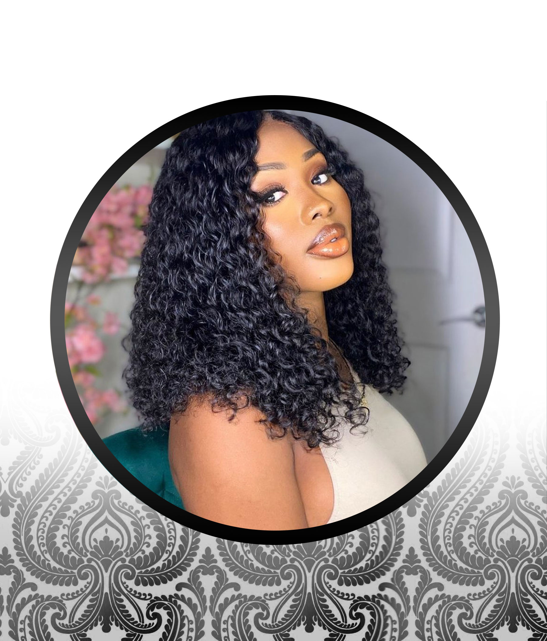 4X4 Human HairBlend Malaysian Water Curl Wigs