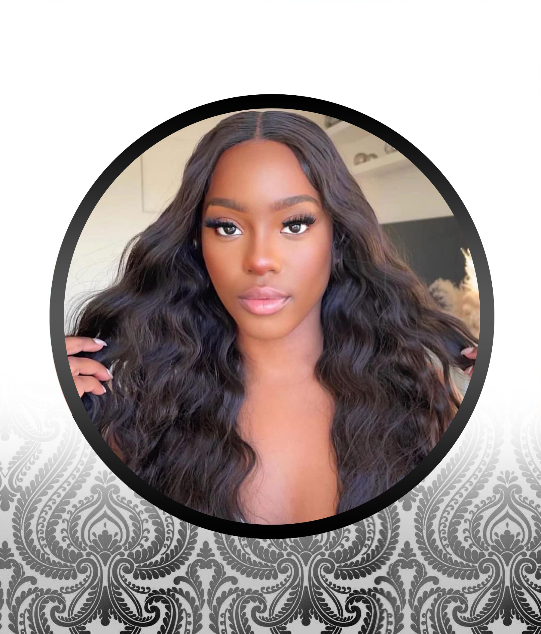 24″ Human HairBlend Bodywave 3-Way Wig