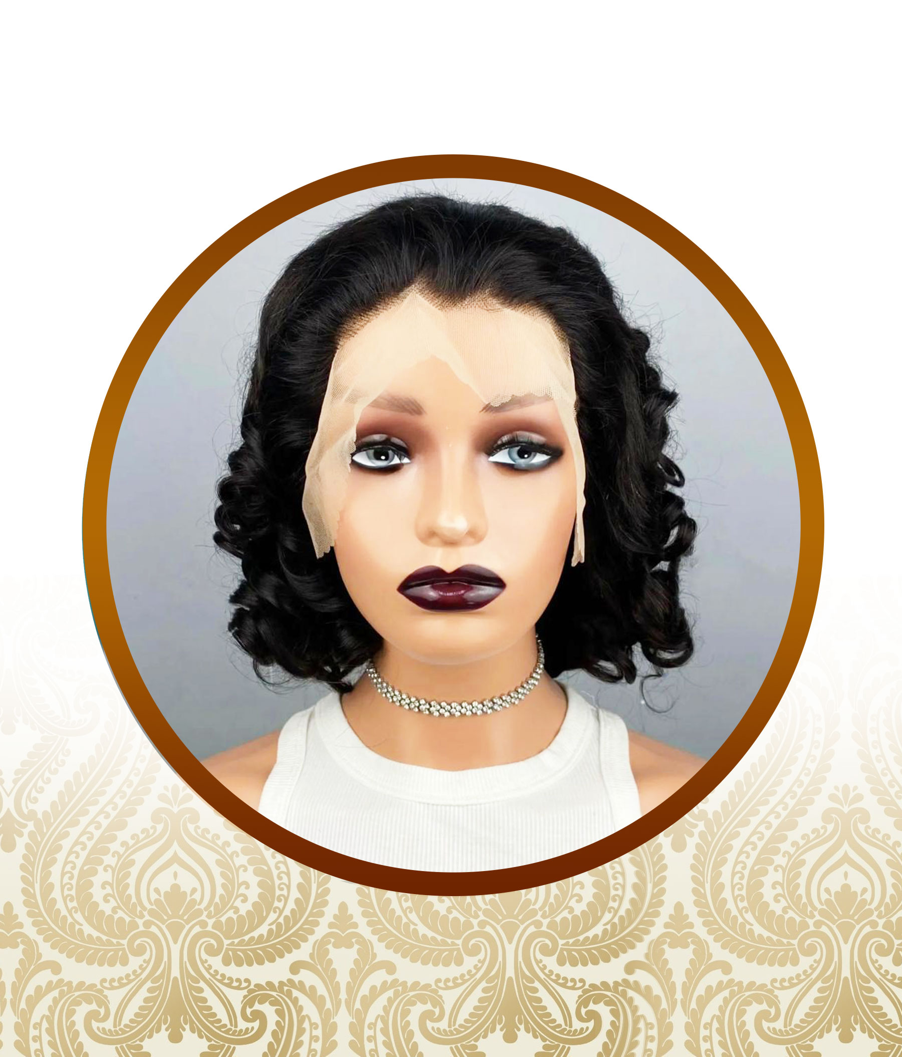 13x4 Glueless Bouncy Loose Double-Drawn Wave Unit