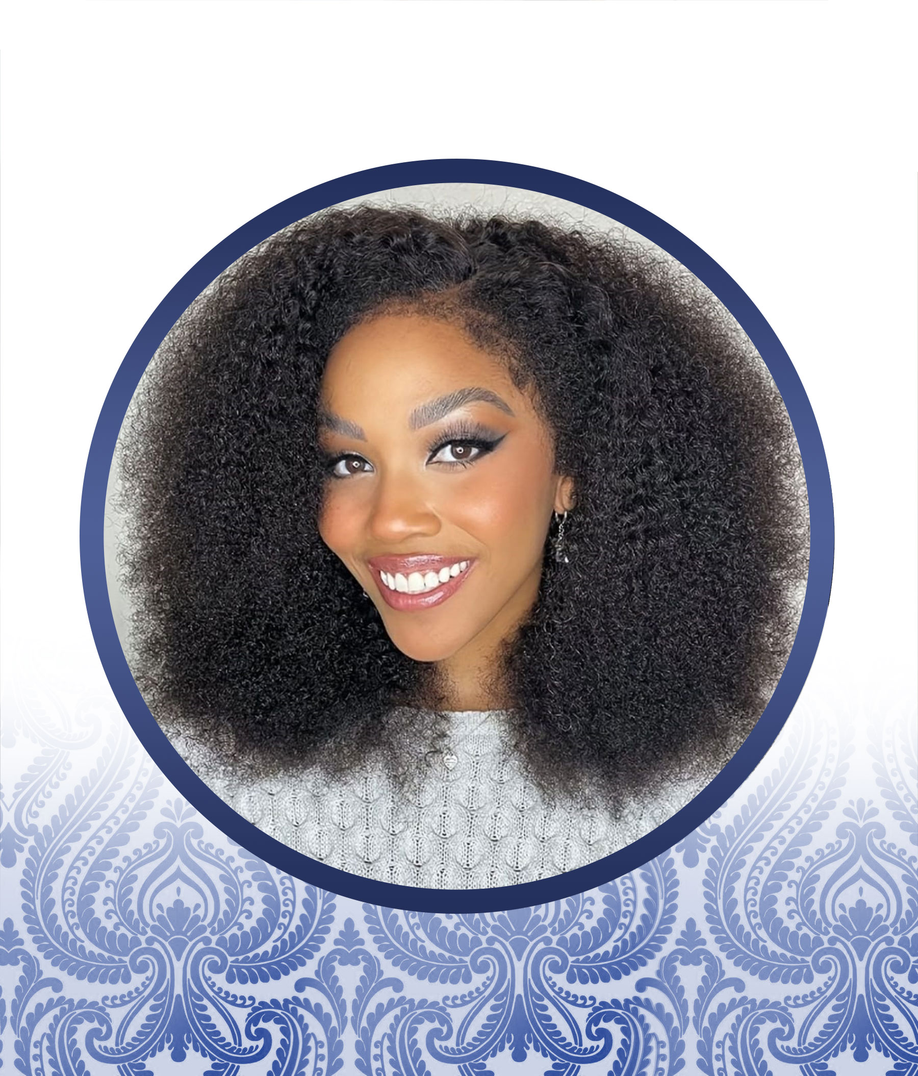 14" Puffy Malaysian Kinky Curl Lace Frontal