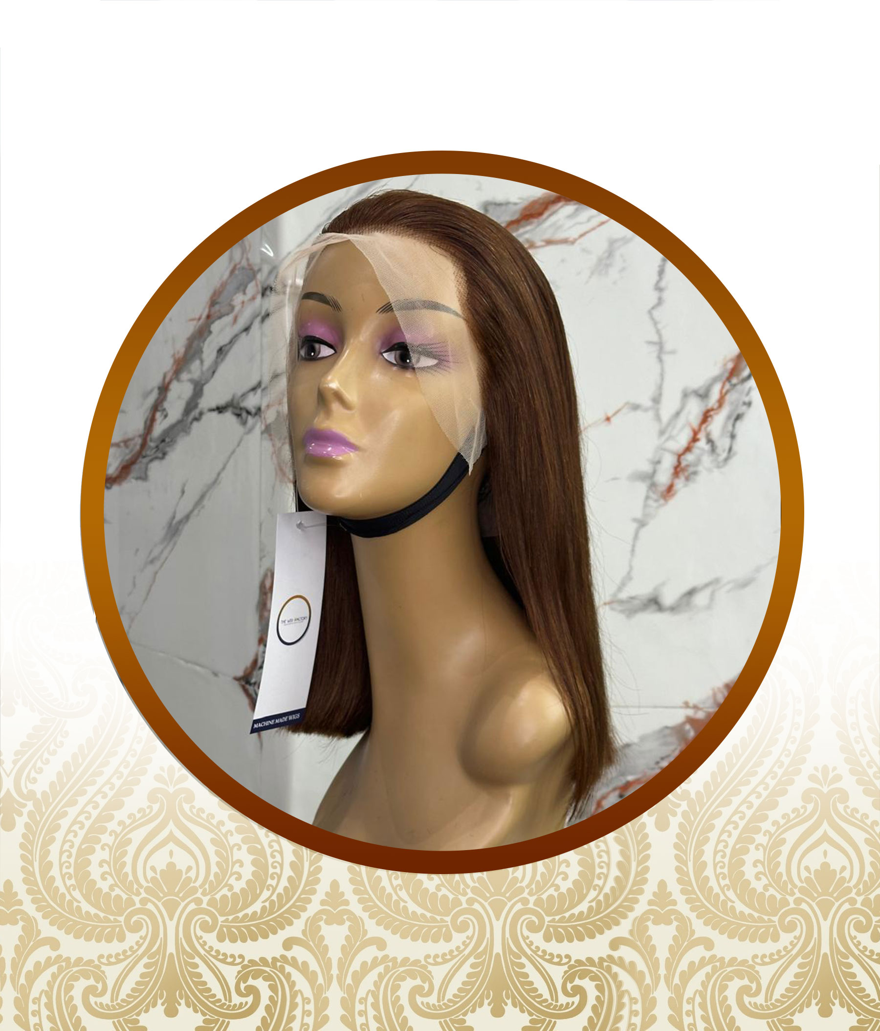 14" Chocolate Brown Frontal Vietnamese Wig