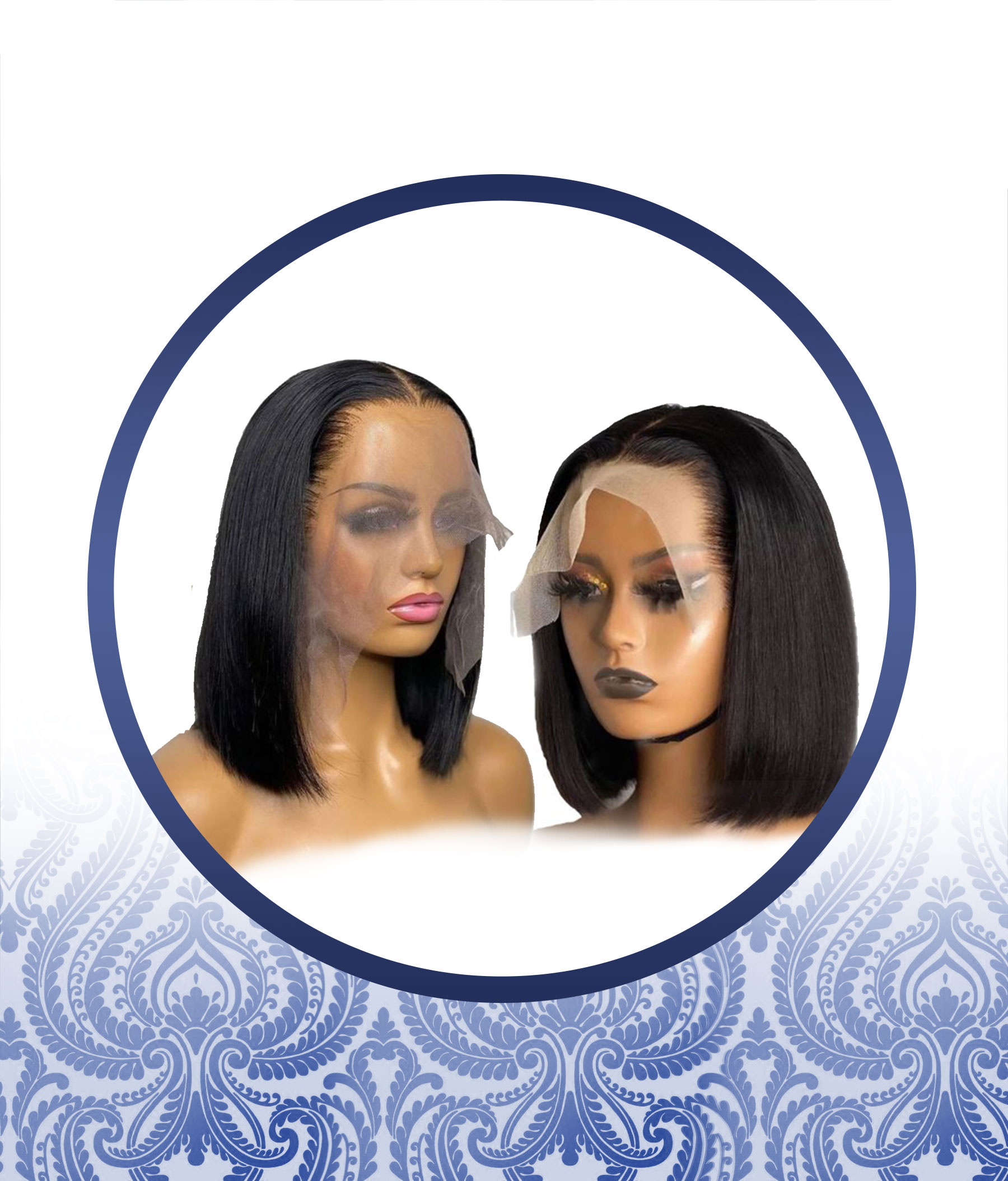 Frontal 15 Straight Wig Combo1