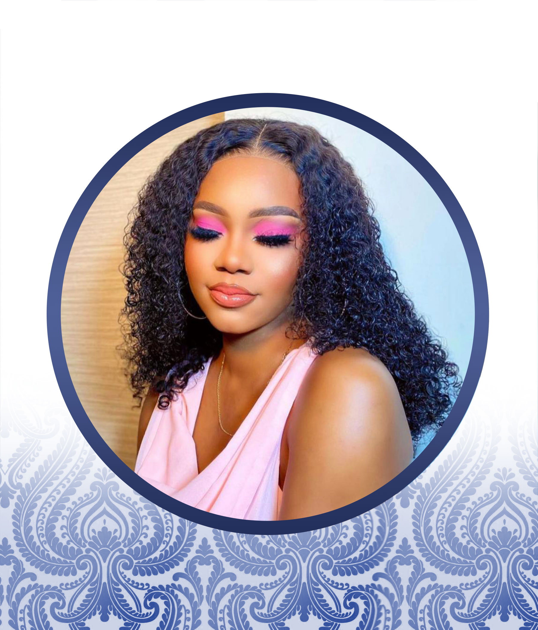 16 JERRY CURLY MIDDLE PART LACE WIG