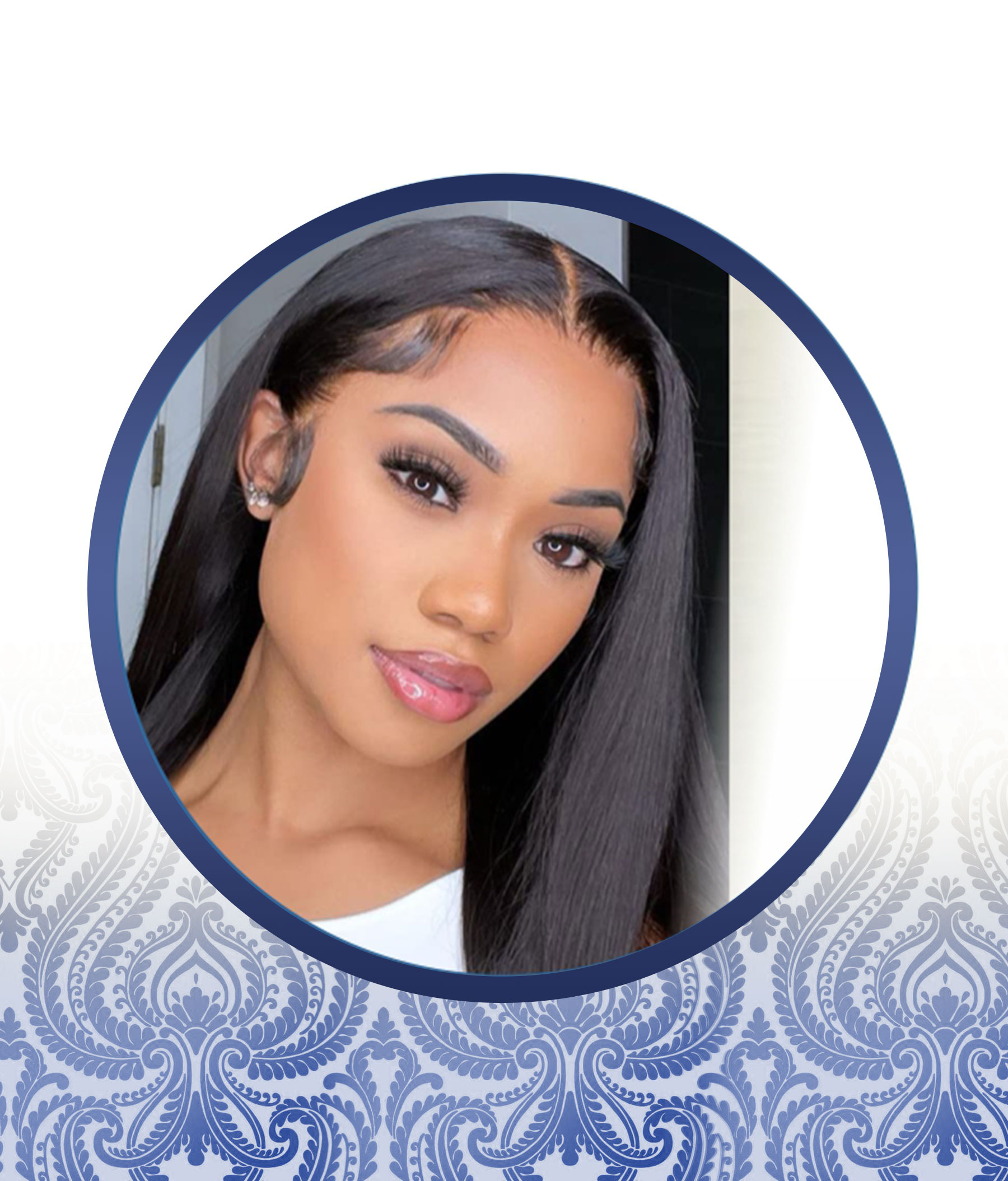 20" T-Part Glueless Lace Peruvian Frontal Wig