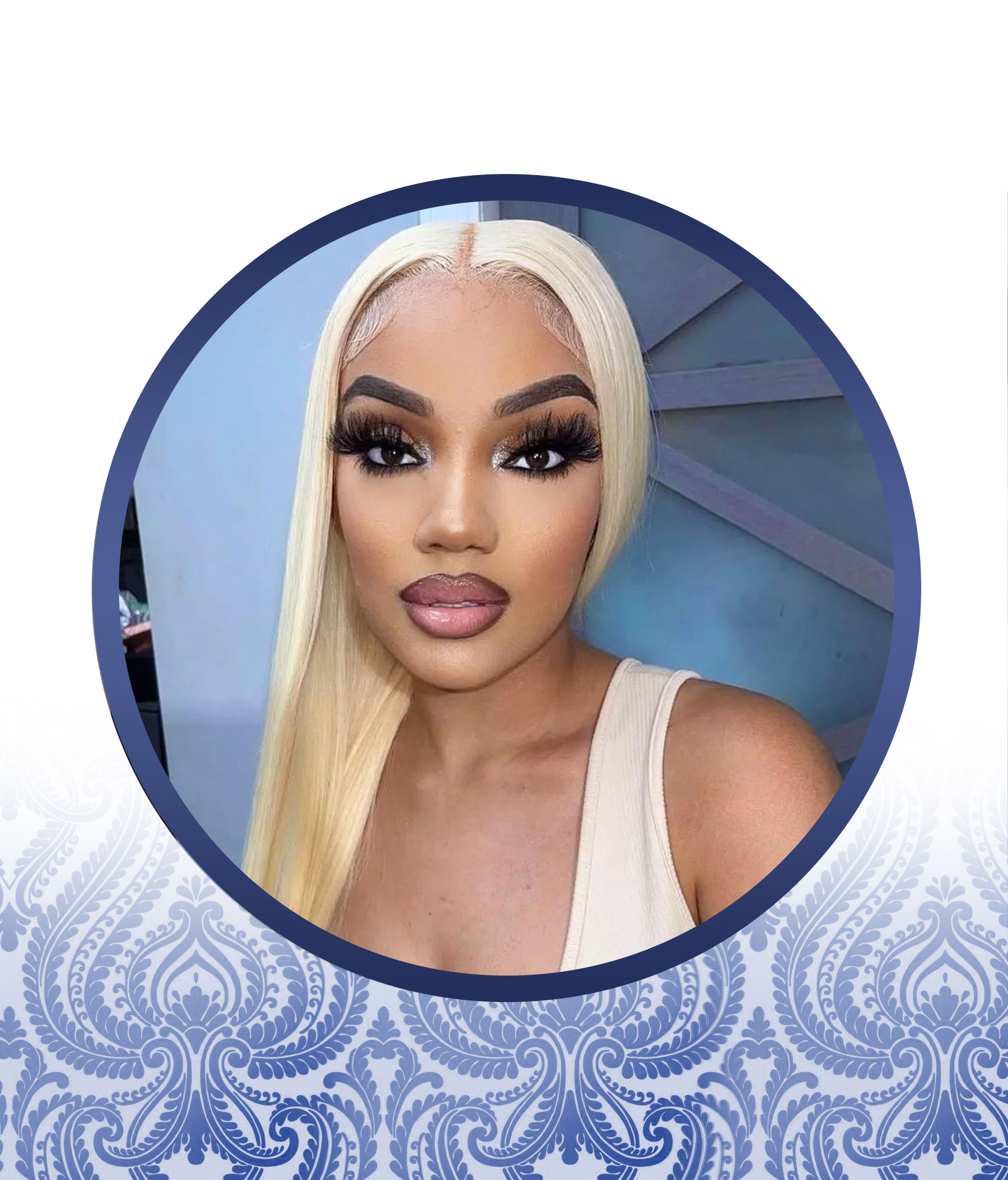 20" Lace Frontal Platinum Blonde Wig