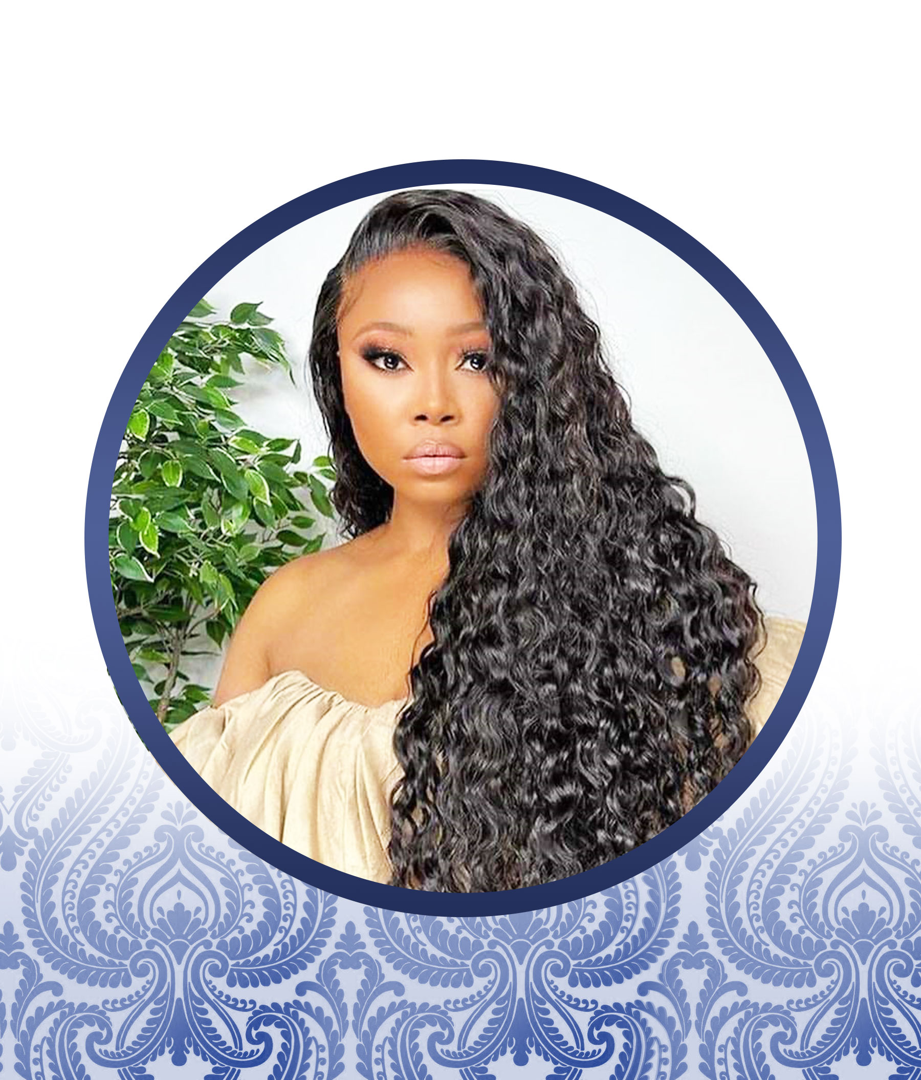 30" Malaysian Waterwave Lace Frontal Pre-Plucked Wig