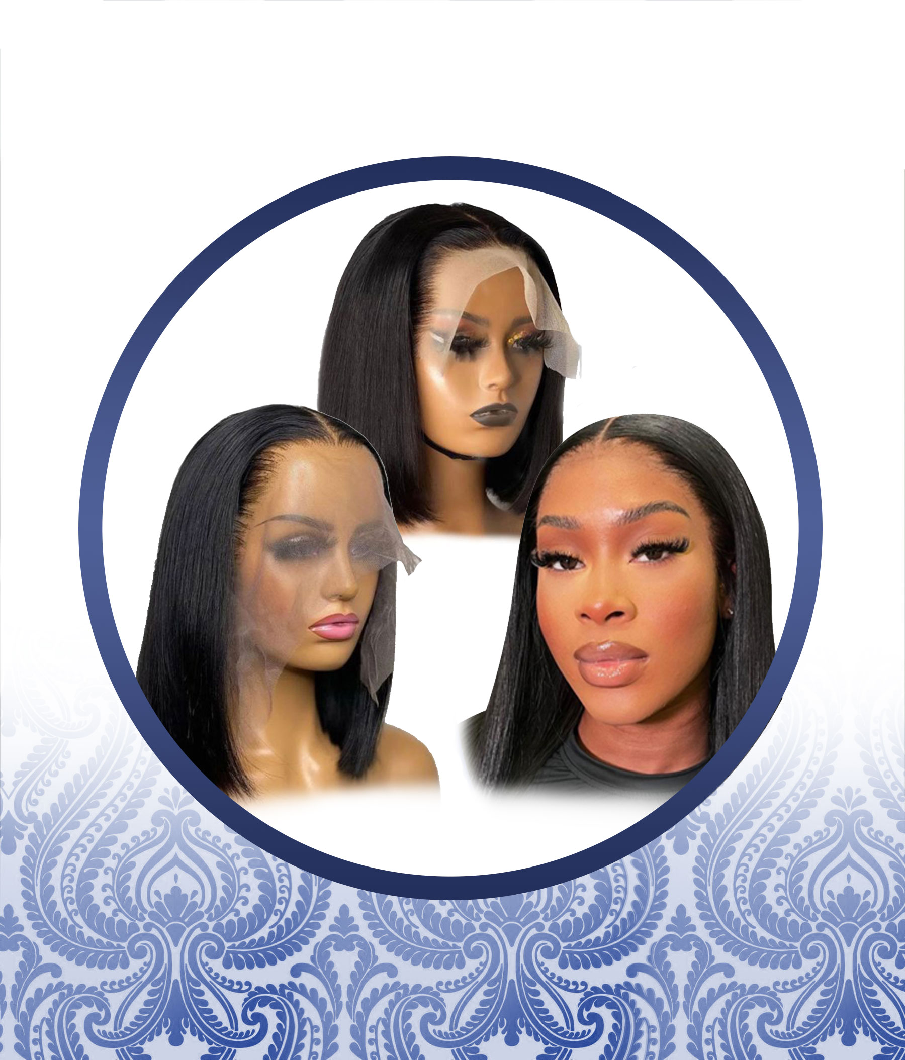 Frontal 30 Straight Wig Combo