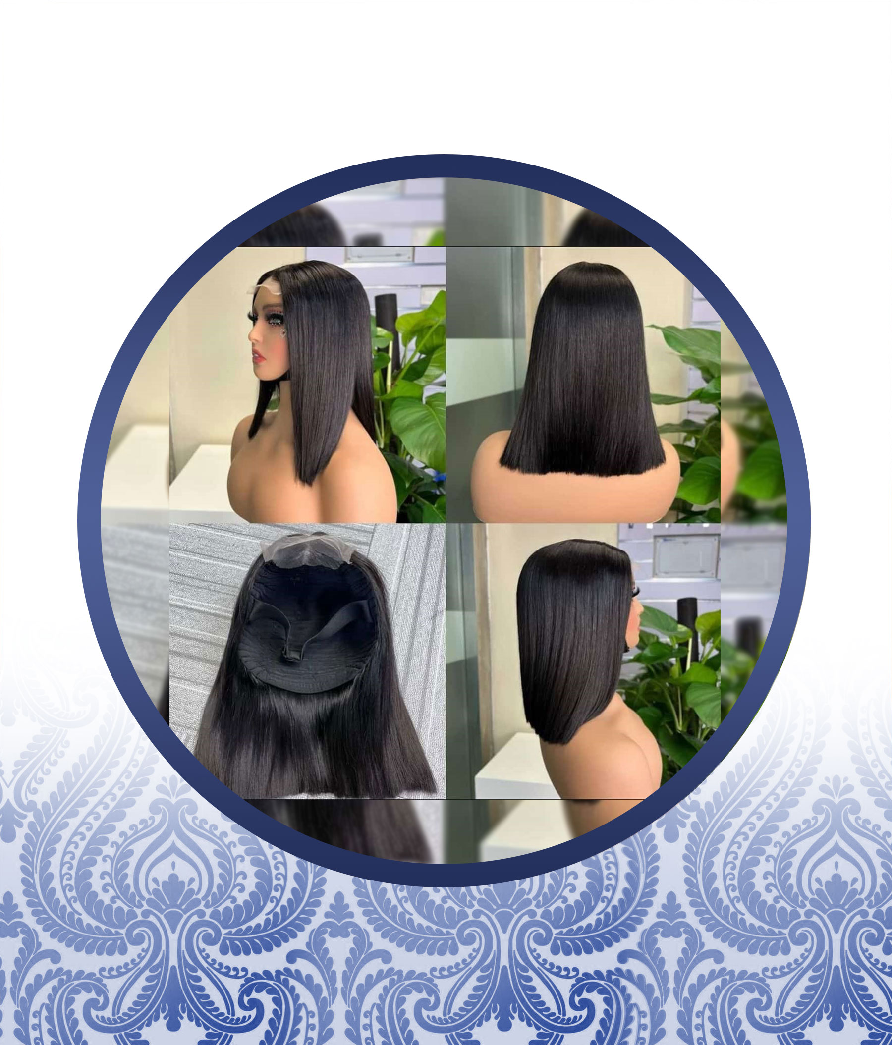 14" Glue-less 4x4 Peruvian Lace Wig