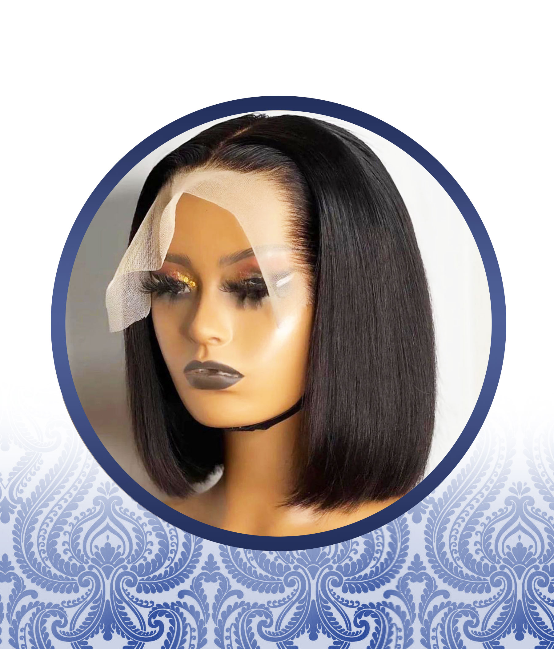 8" Ready-to-Wear Glueless Lace Frontal Bob Grd14A Wig - Image 2