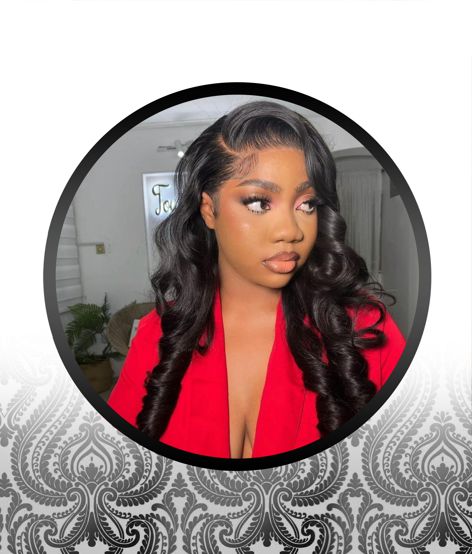22″ Human HairBlend Bodywave Lace Frontal Wig