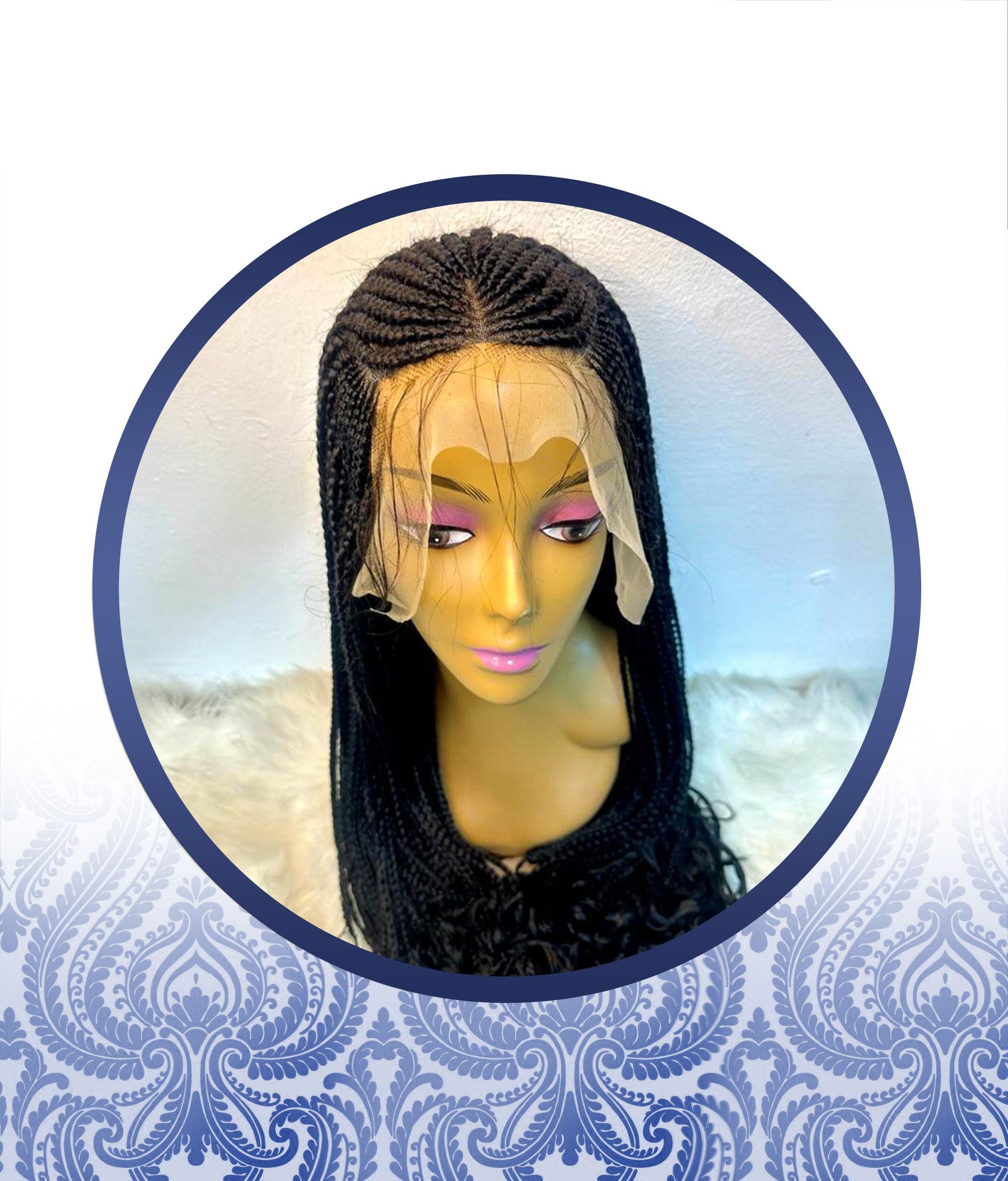 Full Frontal Customized Braided Wig