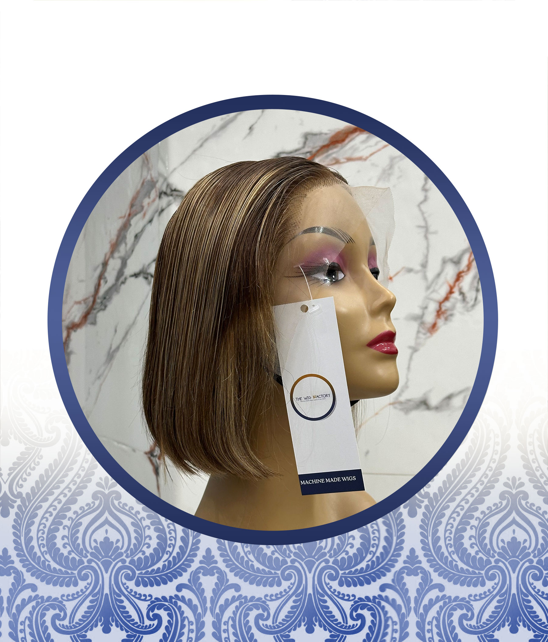 10" Highlighted Full Lace Frontal Bob Wig