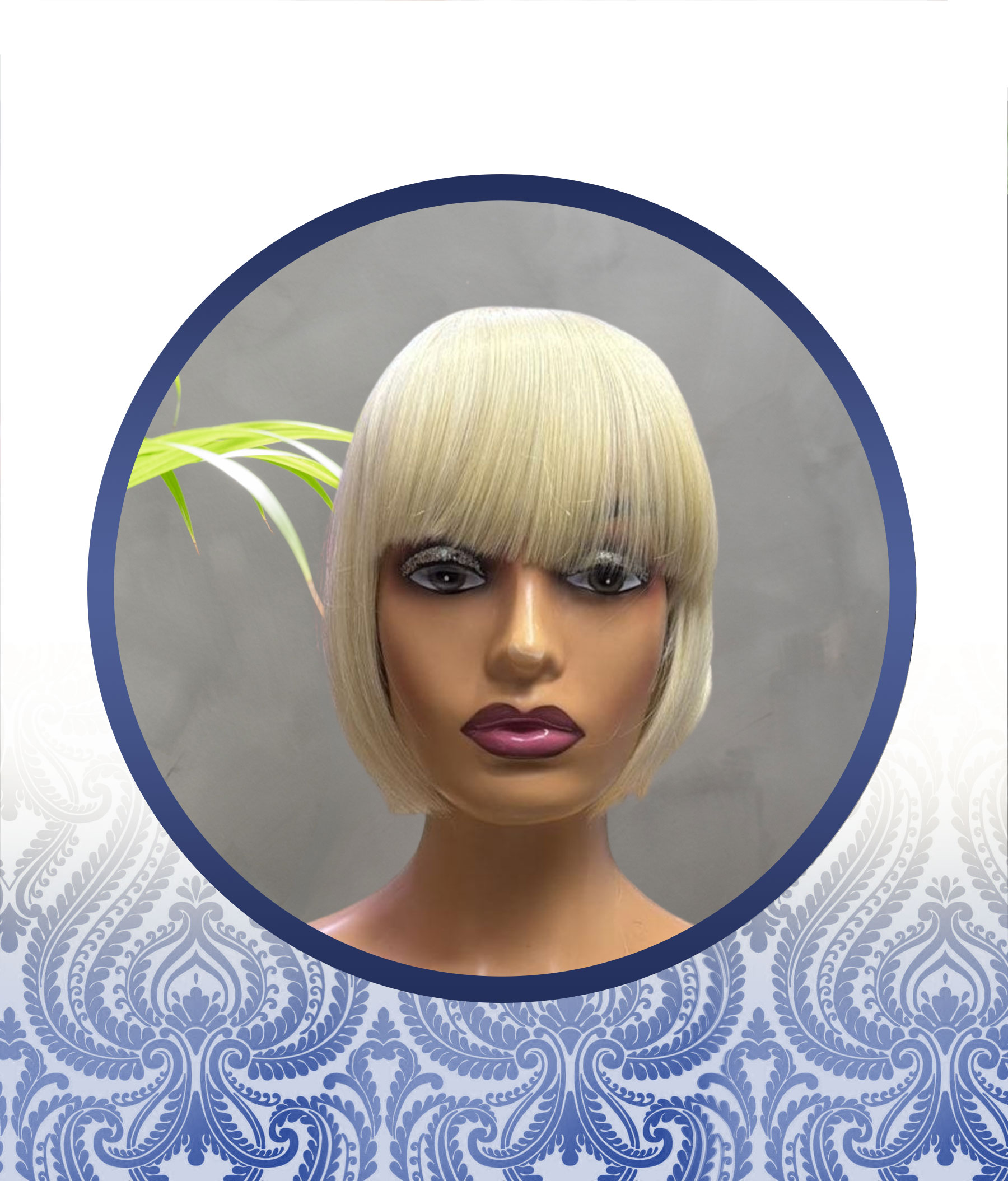 8" Brazilian peruvian glueless blond wig