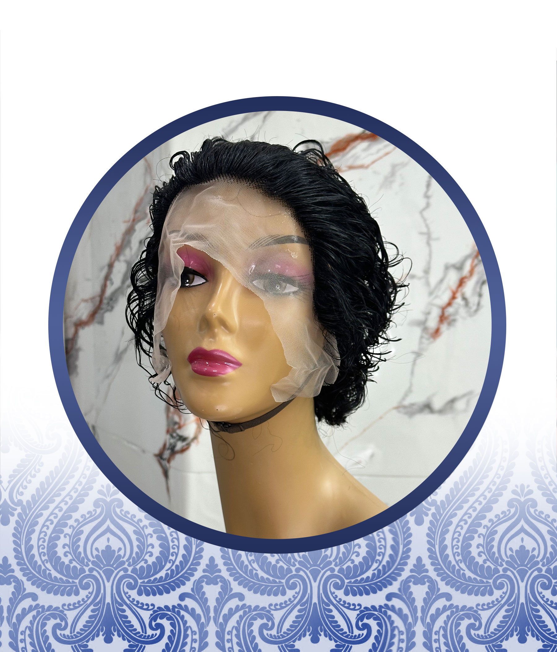 Glueless Curly Pixie Cut Wig