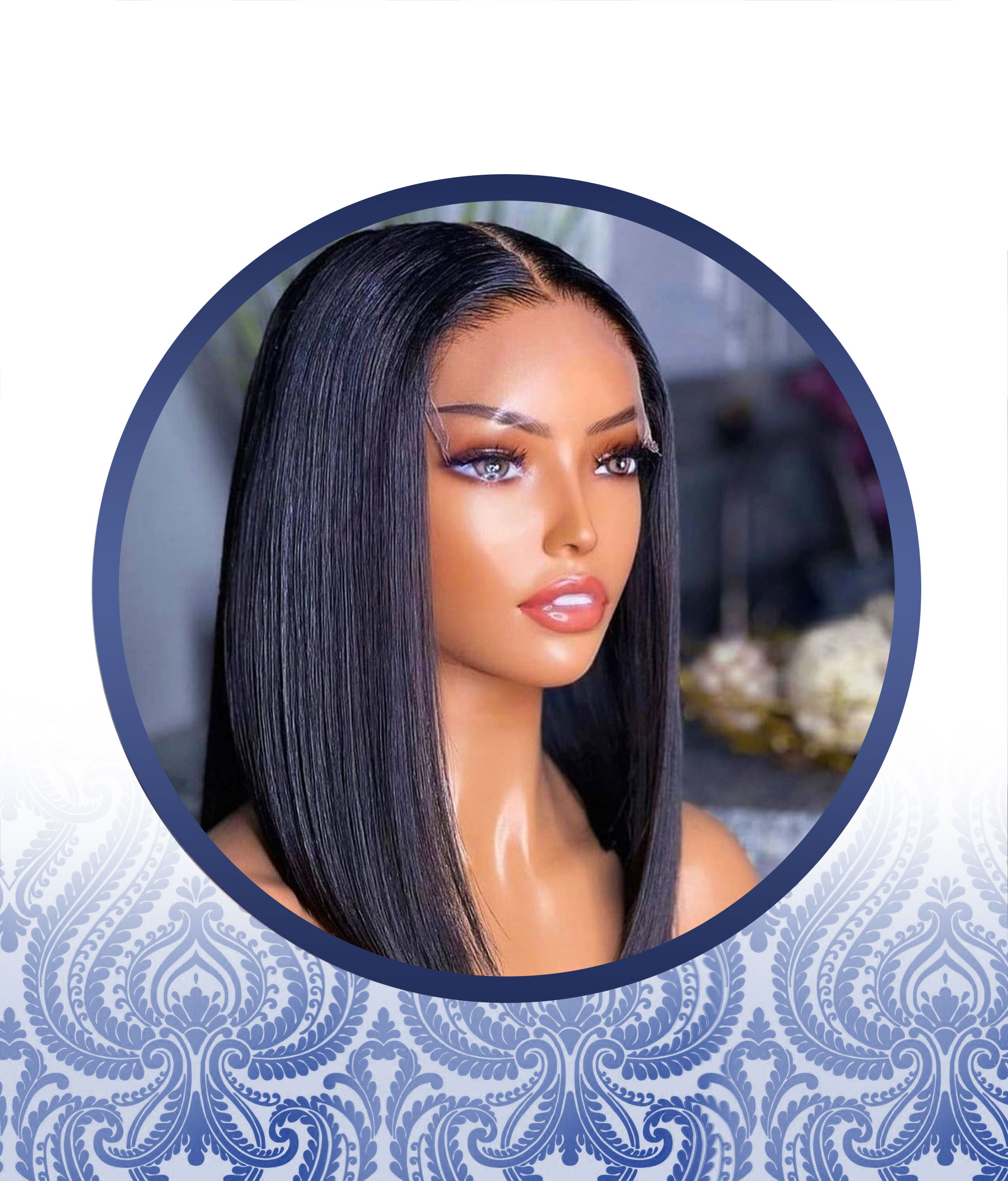 16" Middle Part Peruvian Wig