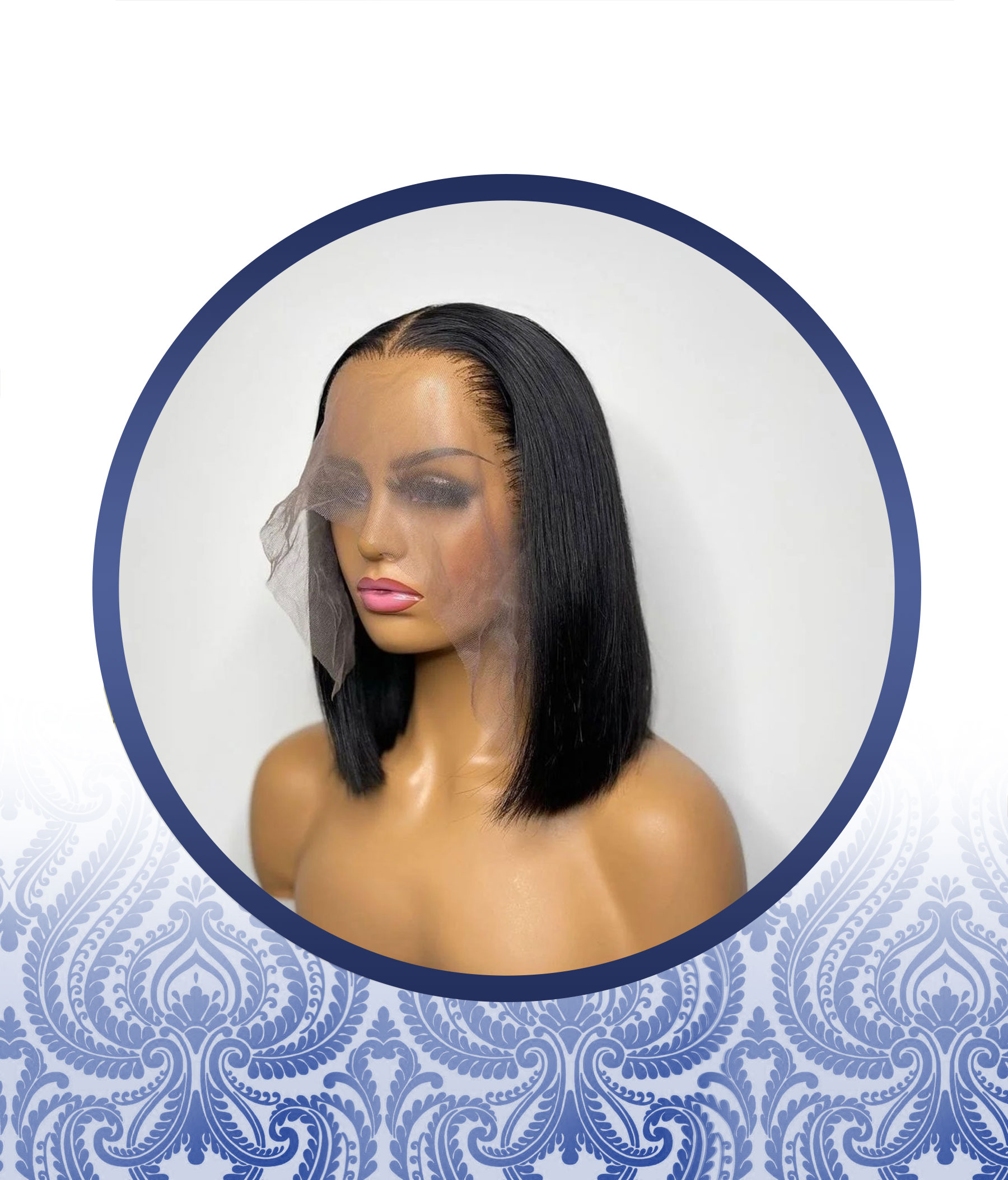 12" Lace Frontal Silky Straight Peruvian Bob