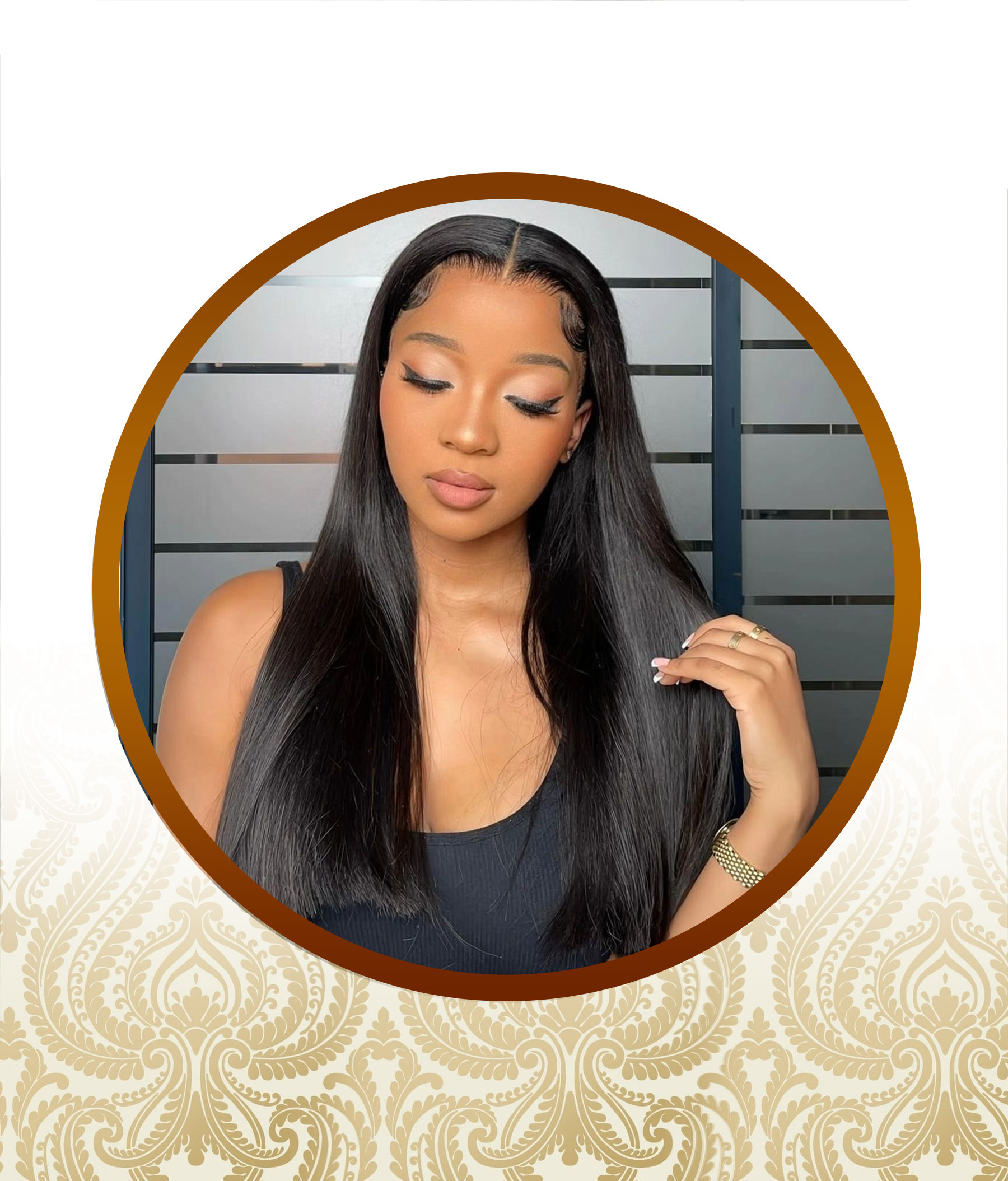 22" 5x5 Luxury Blunt-Cut Glueless Double-Drawn