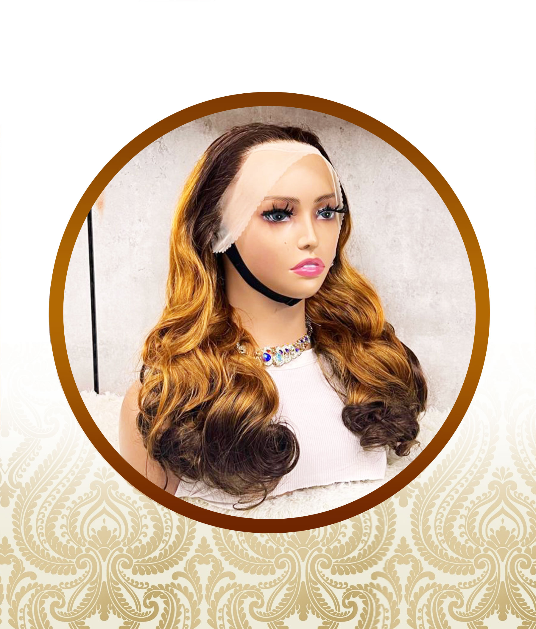 24" Glueless Ombre Bouncy Body-Loose Wave Double-Drawn Unit