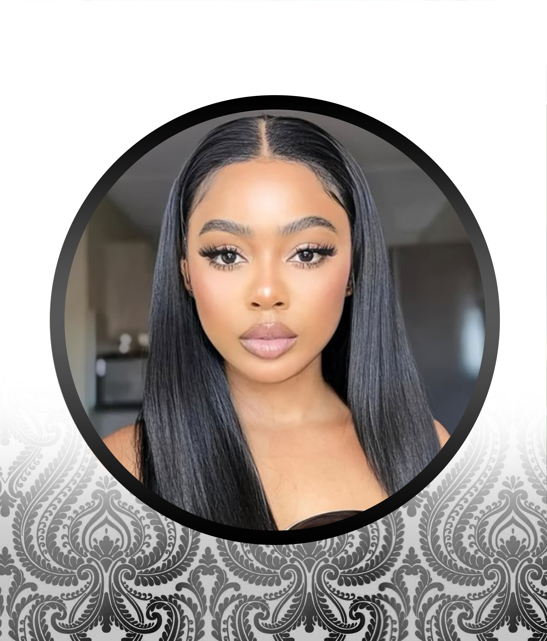 22" Wear & Go Glueless Human HairBlend Frontal Bone Straight Wig