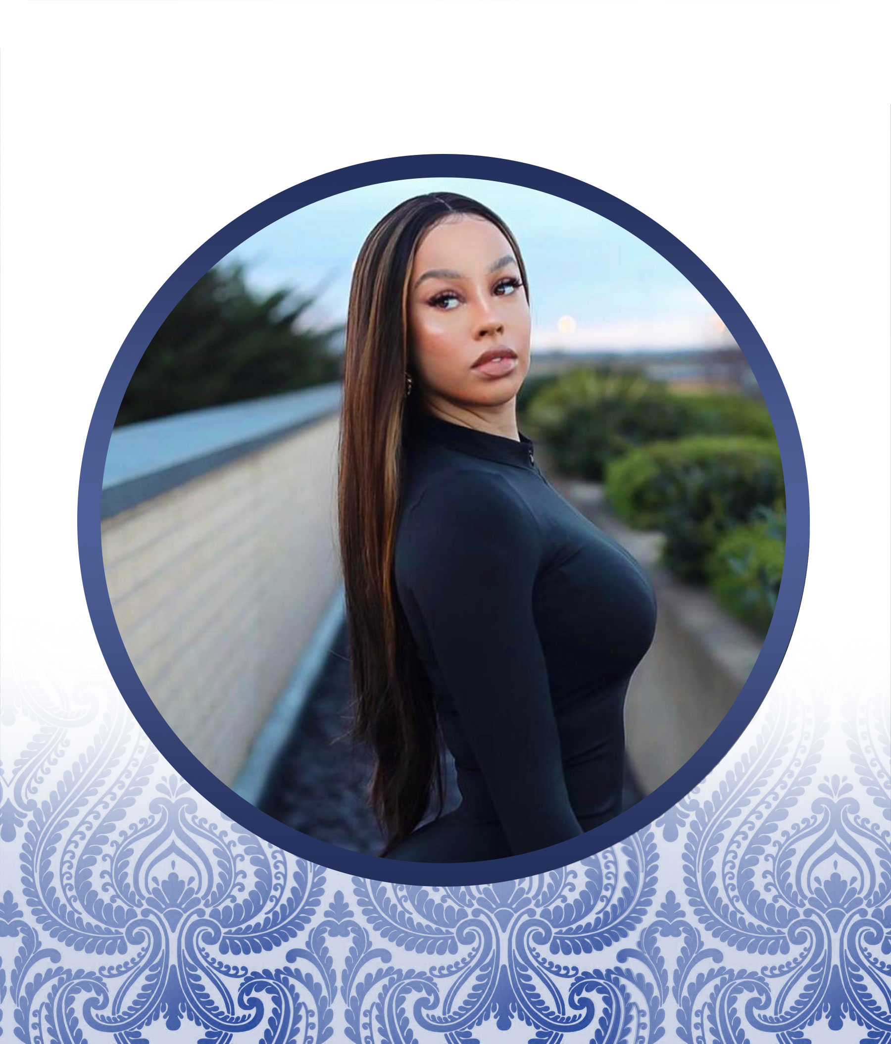 26" T-part HIGHLIGHTED LACE WIG