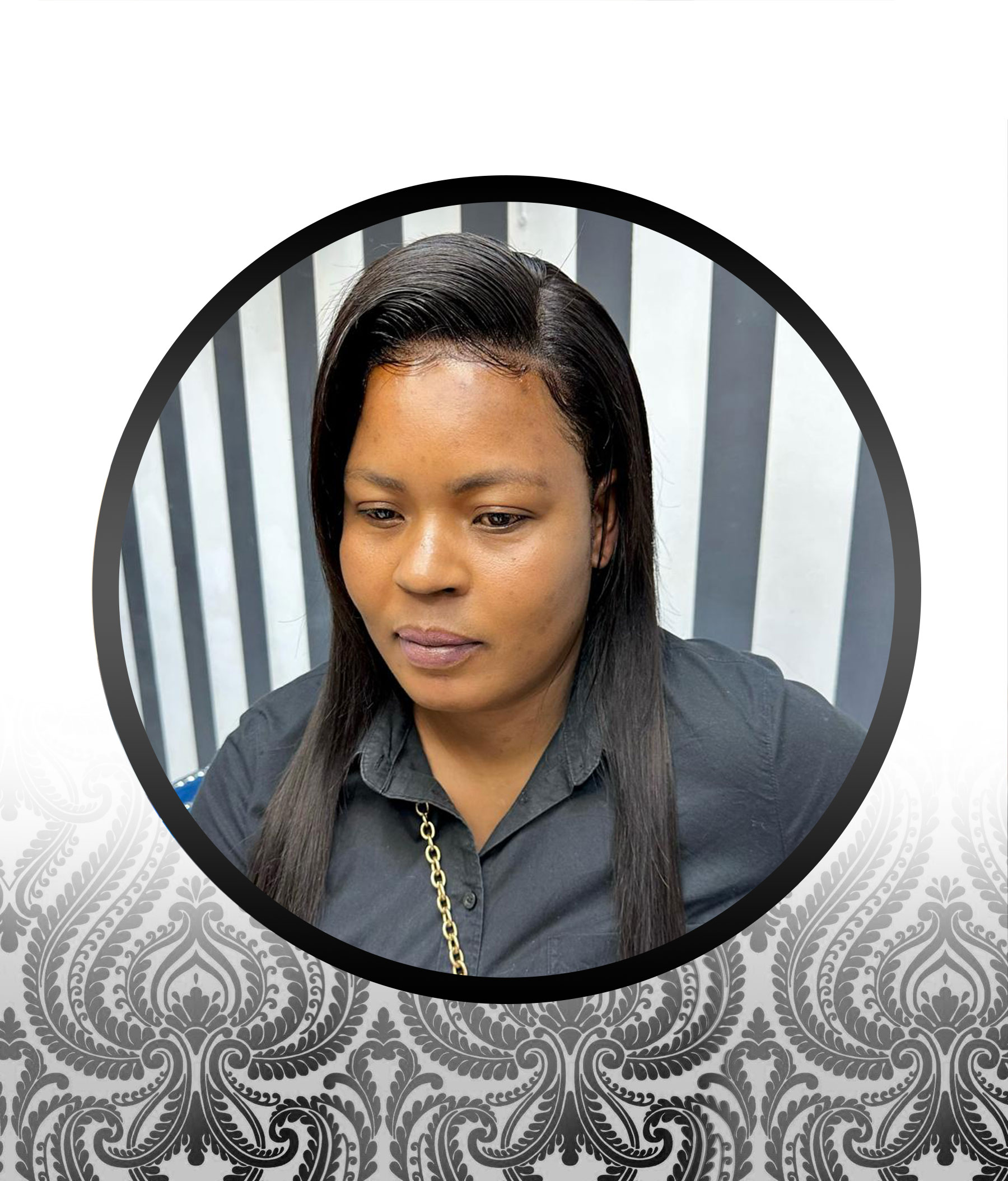 22″ Human HairBlend Straight Lace Frontal Wig