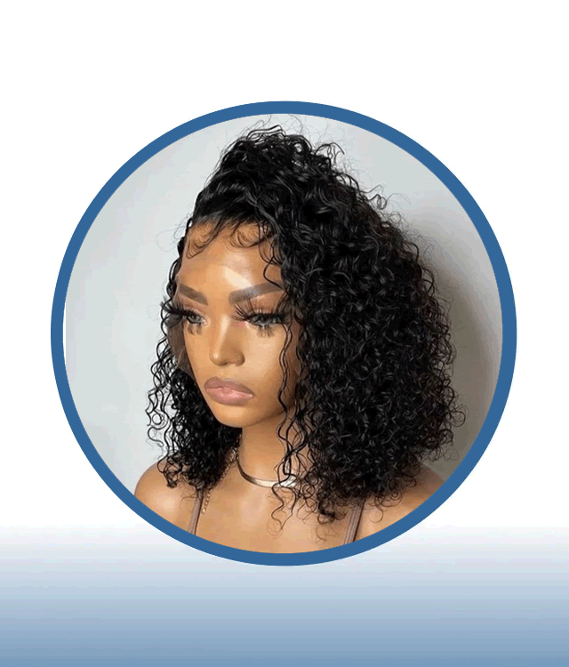 14" Malaysian Waterwave Lace Frontal Wig