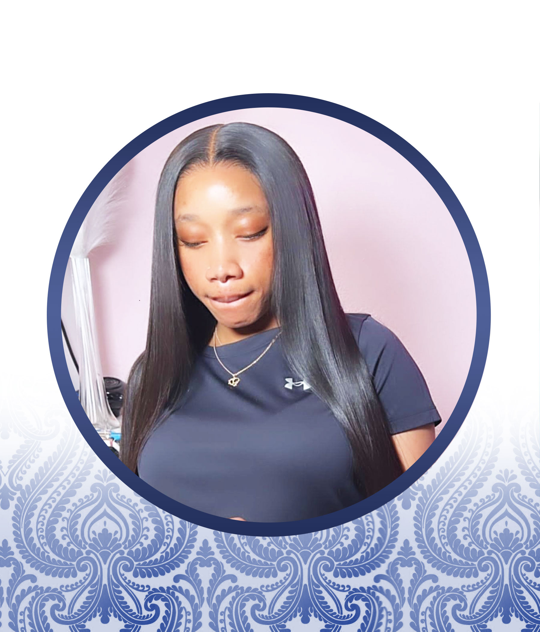 24" Straight Glueless T-part Lace Frontal Peruvian Wig