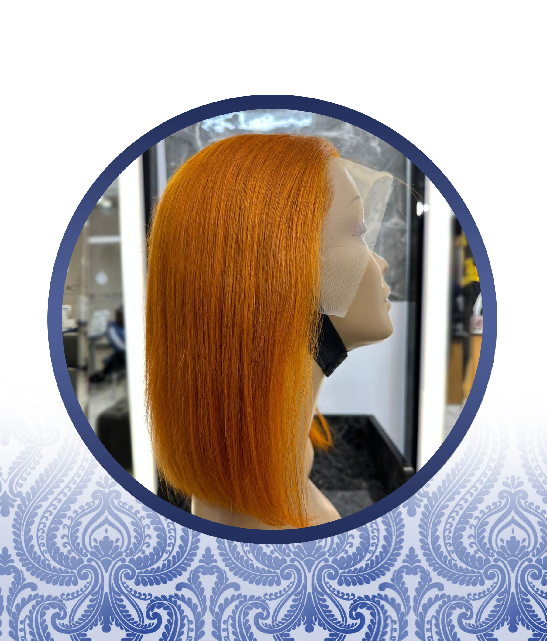 12" Straight Fox Brown Lace Frontal Wig