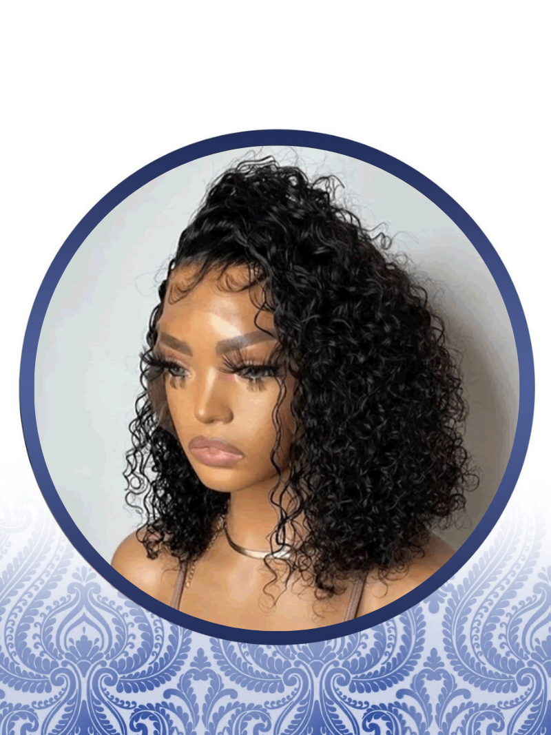 14" Malaysian Waterwave Lace Frontal Wig