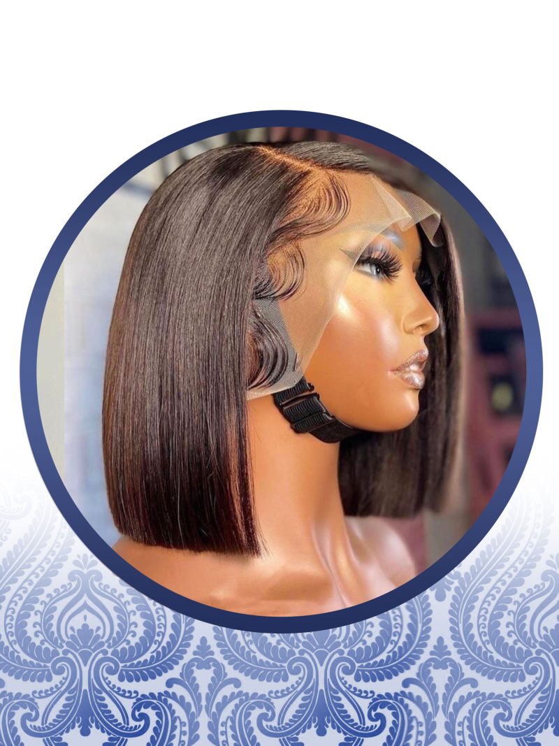 8" Ready-to-Wear Glueless Lace Frontal Bob Grd14A Wig