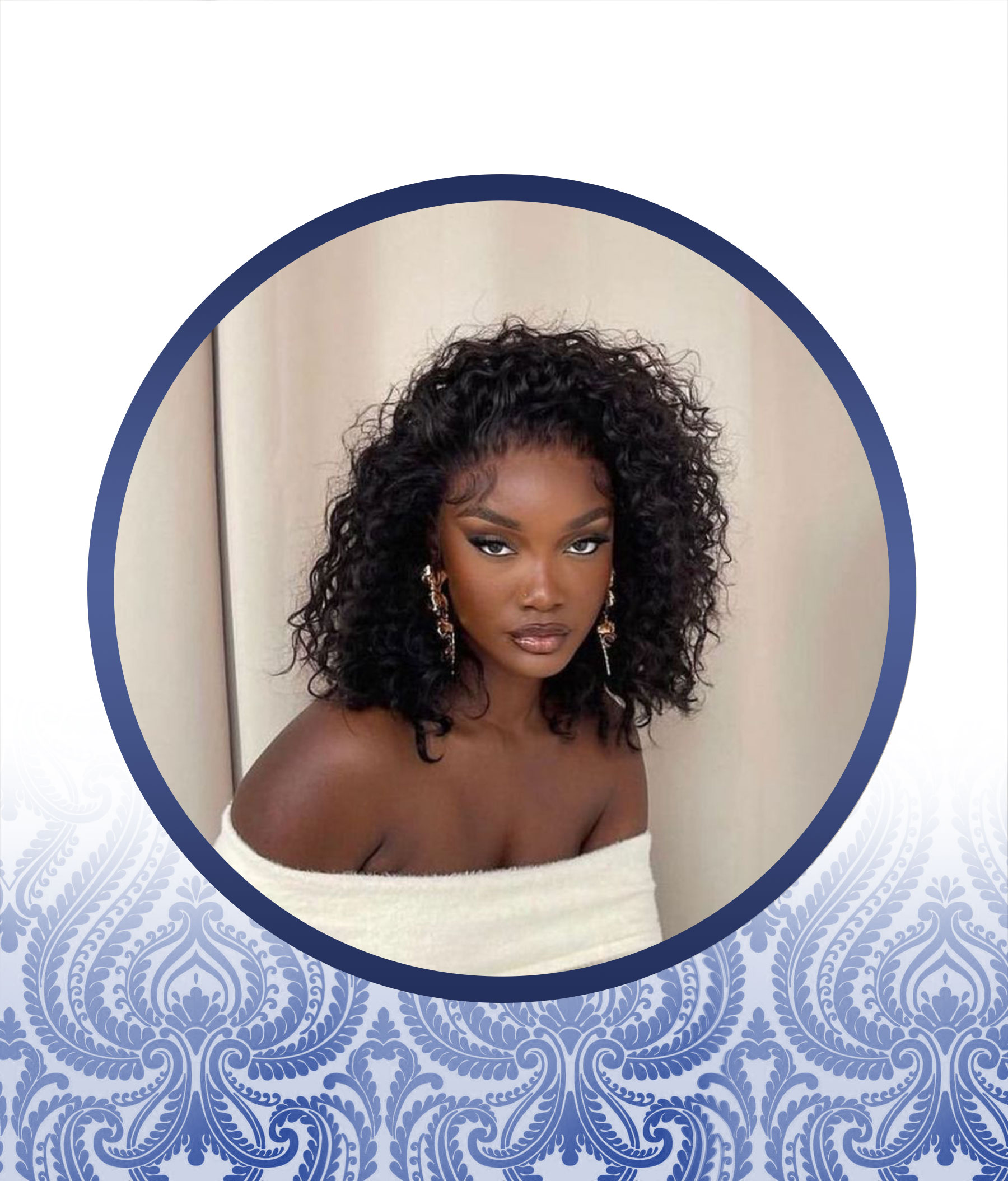 12" Italian Curl wear-and-go Lace Frontal Wig