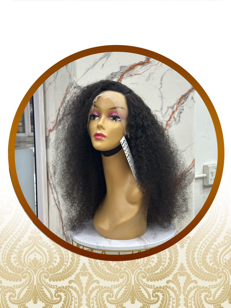 26" Malaysian Kinky Double Drawn Glueless Lace Frontal Unit
