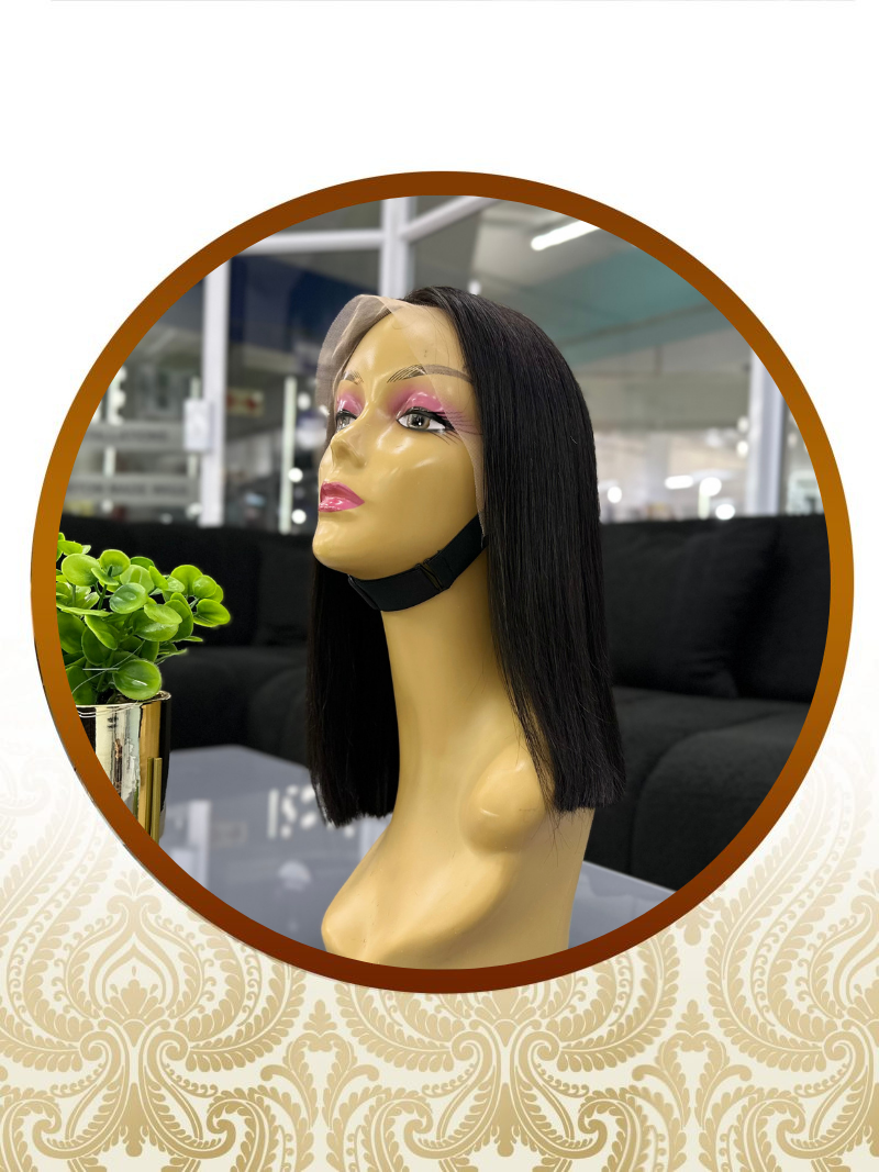 14" Super Single Drawn 13x4 Frontal Lace Bob Unit