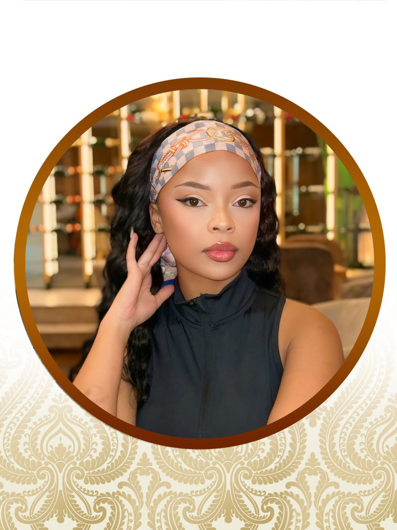 20" Remi Deeprwave Peruca Glueless Headband Unit+ styling scarf