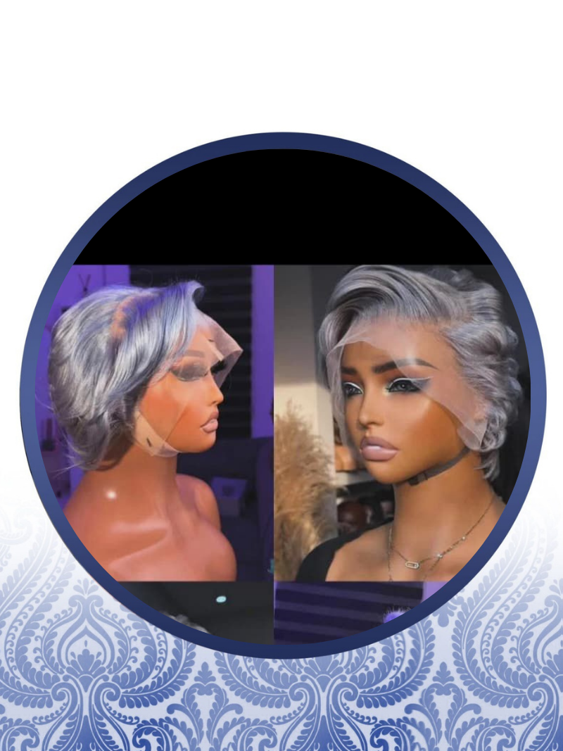 Silver Grey Pixie Cut
