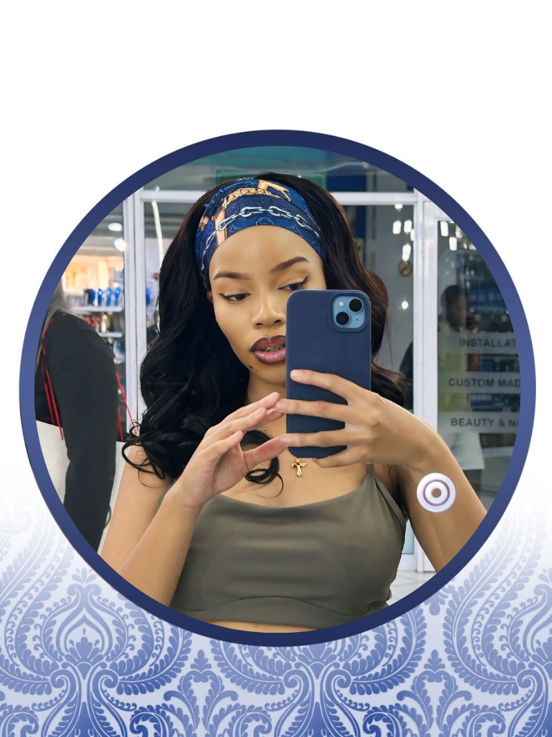 18" Bodywave Peruca Glueless Headband Wig + styling scarf